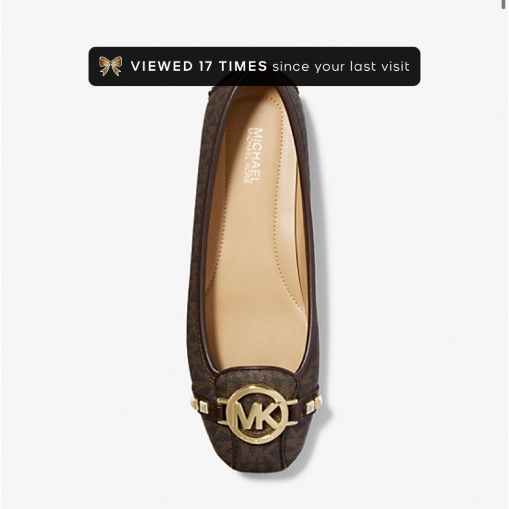 Michael Kors Brown Loafers with Gold Logo